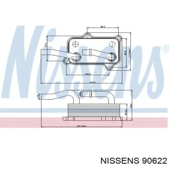 Радіатор масляний 90622 Nissens