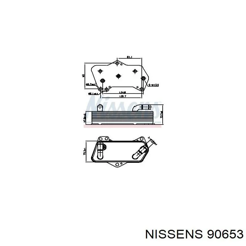 Купити 90653 Nissens Радіатор охолодження, АКПП