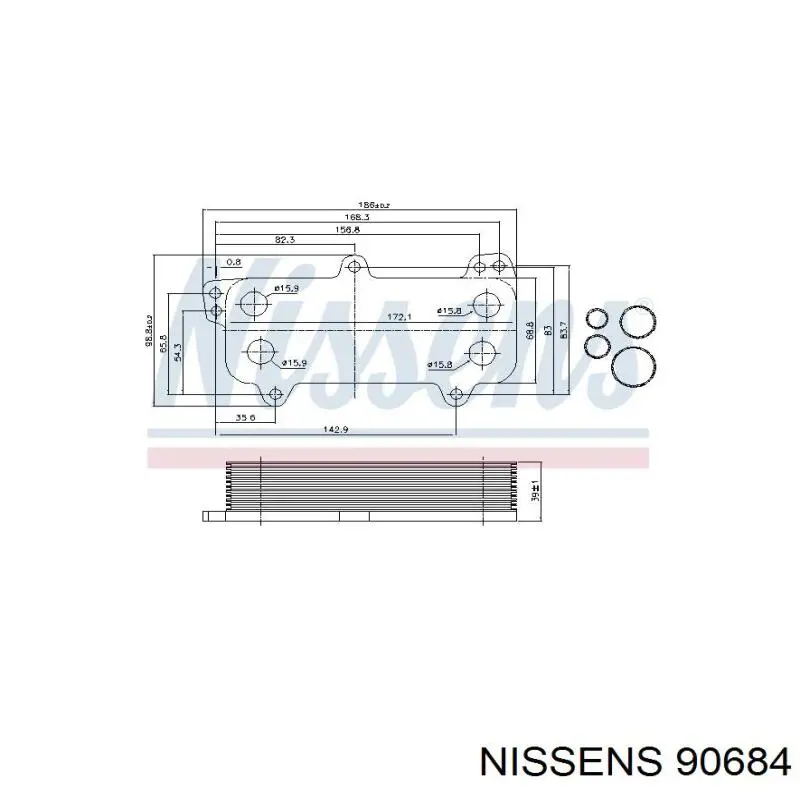 90684 Nissens Радіатор масляний