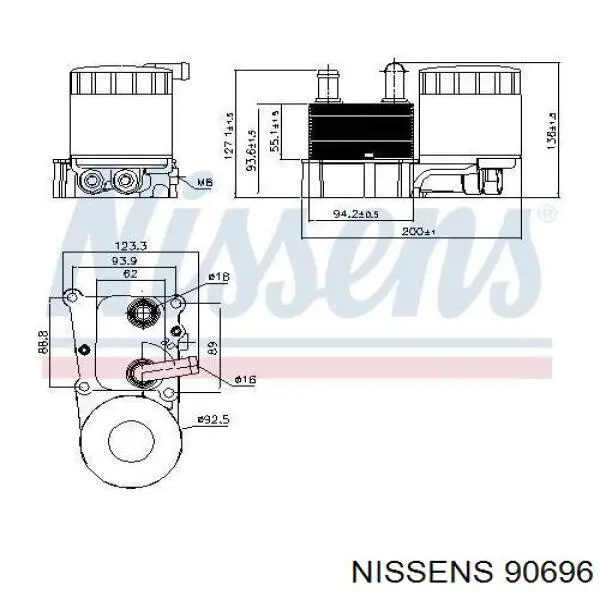 Корпус масляного фільтра 90696 Nissens