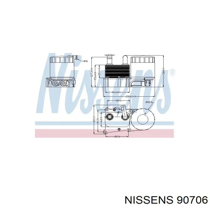 Купити 90706 Nissens Корпус масляного фільтра