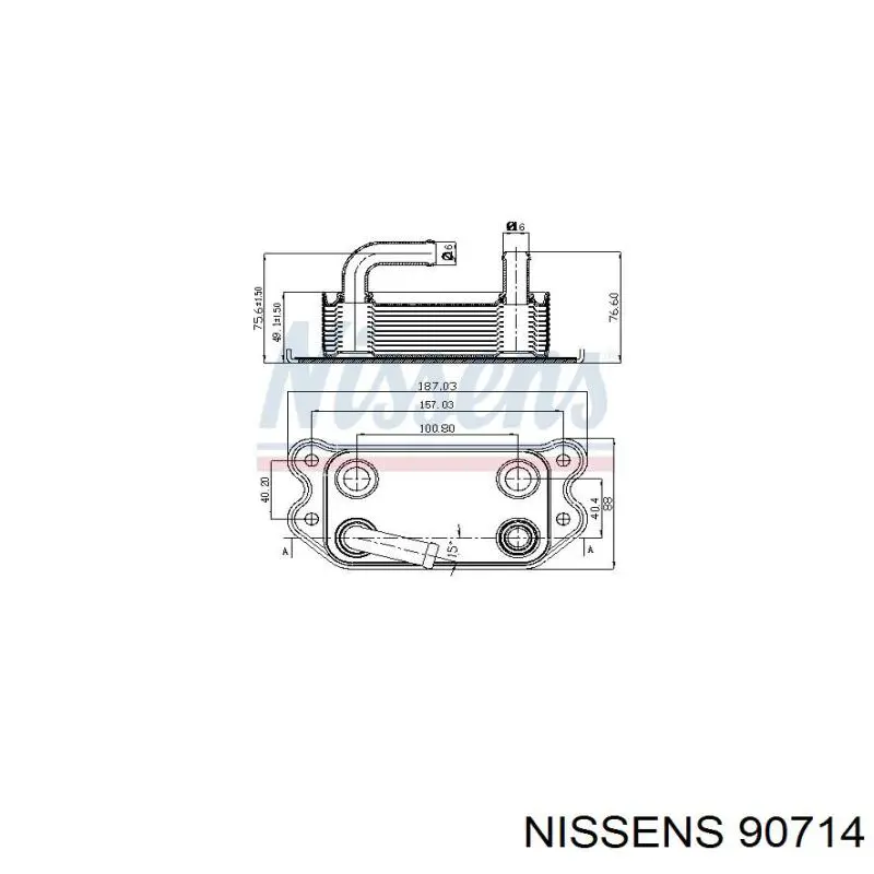 90714 Nissens радіатор масляний