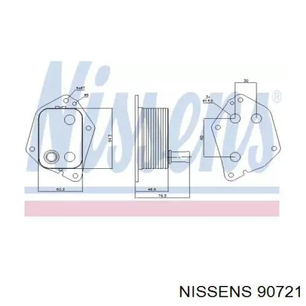90721 Nissens радіатор масляний