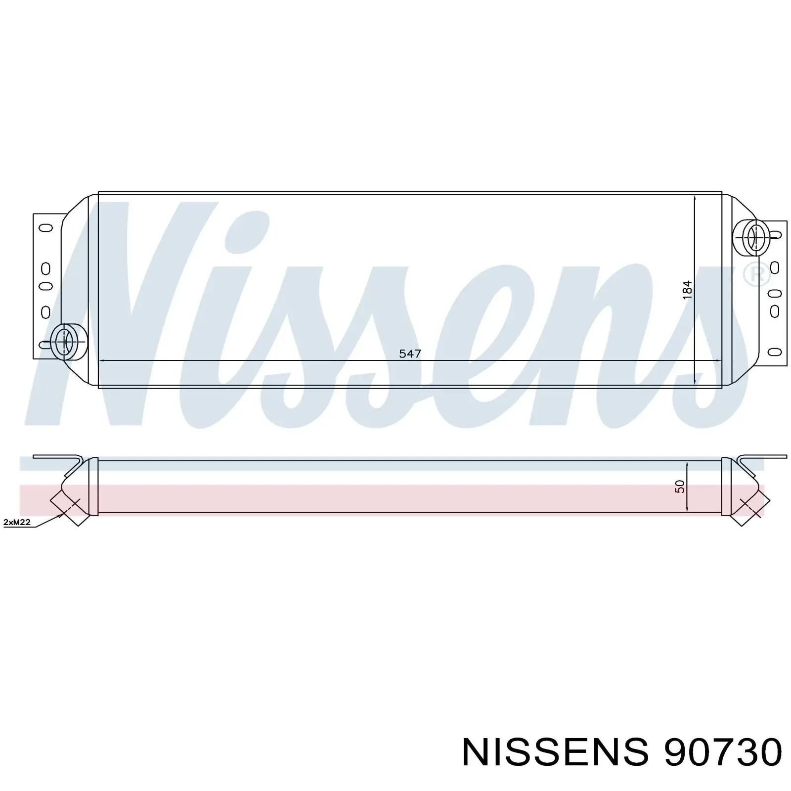 Радіатор масляний Nissens 90730 ціна, від 322.78 USD