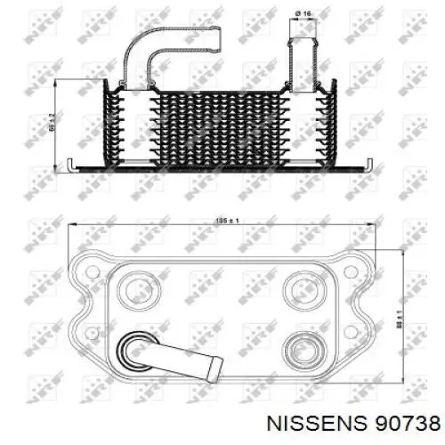 Купити 90738 Nissens Радіатор масляний