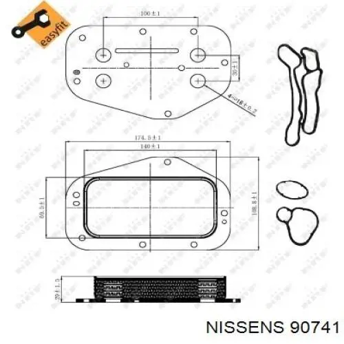 Купити 90741 Nissens Радіатор масляний