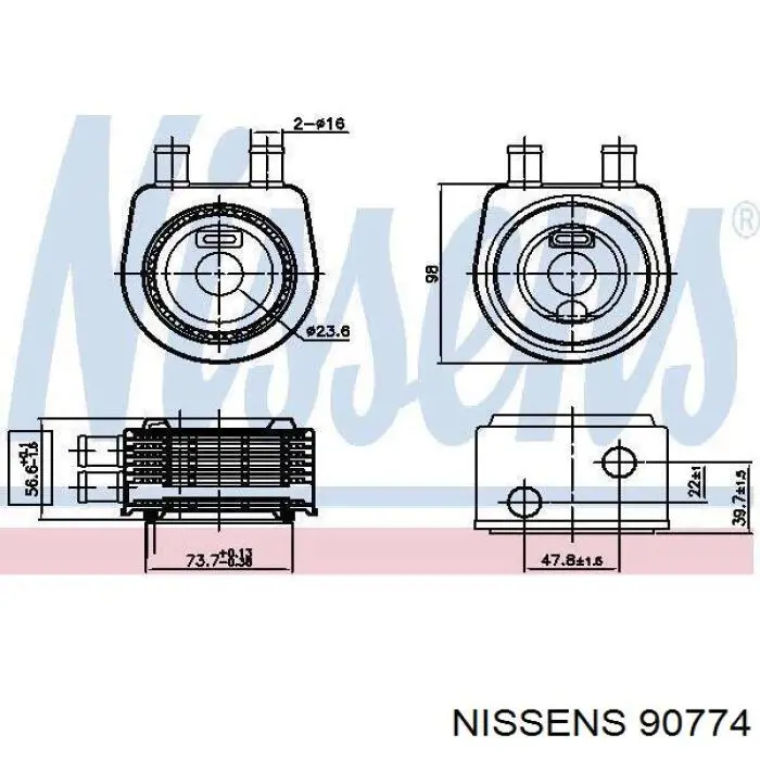 90774 Nissens радіатор масляний