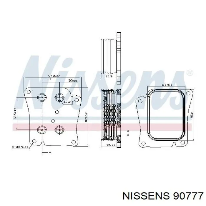 Радіатор масляний 90777 Nissens