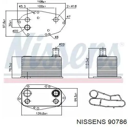 90786 Nissens радіатор масляний