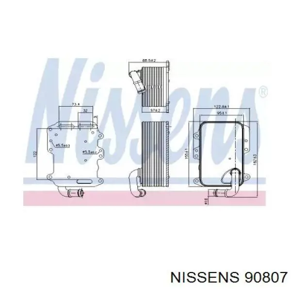 90807 Nissens радіатор масляний