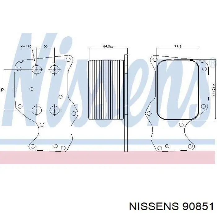 Радіатор масляний 90851 Nissens