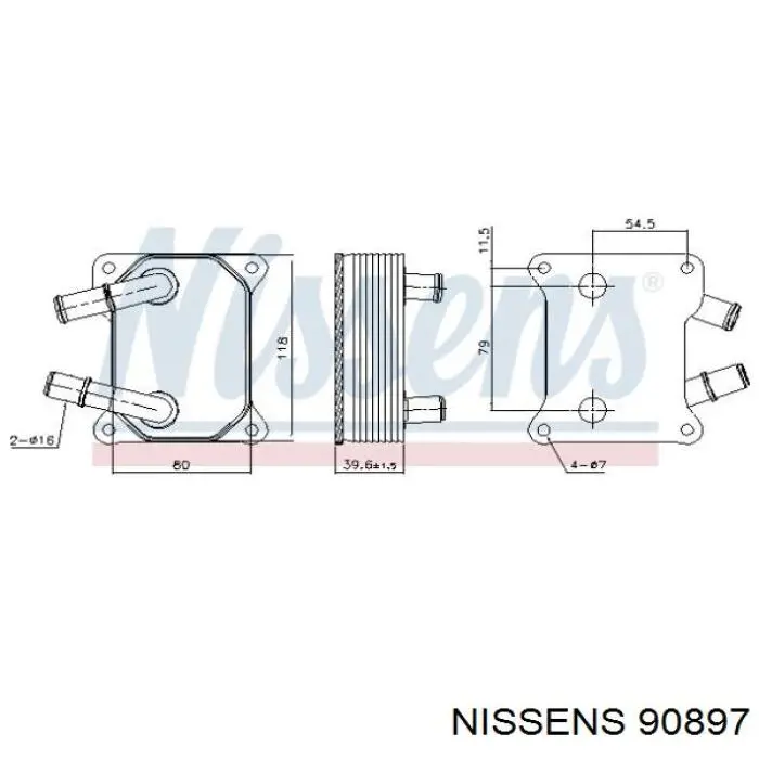 Радіатор масляний 90897 Nissens