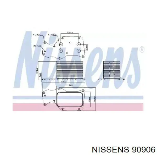 90906 Nissens радіатор масляний