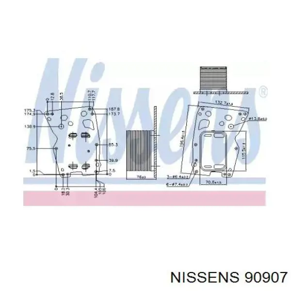 90907 Nissens радіатор масляний