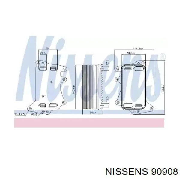 90908 Nissens радіатор масляний