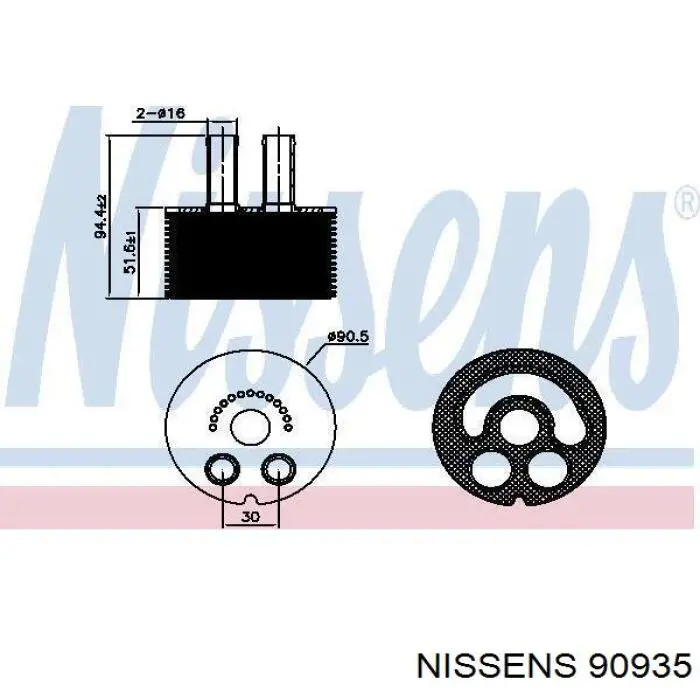 90935 Nissens радіатор масляний