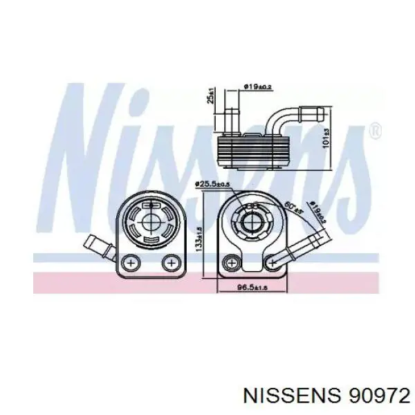 90972 Nissens радіатор масляний