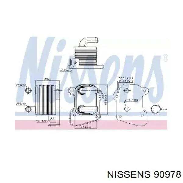 90978 Nissens радіатор масляний