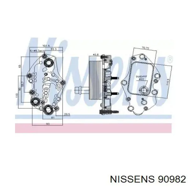 90982 Nissens радіатор масляний