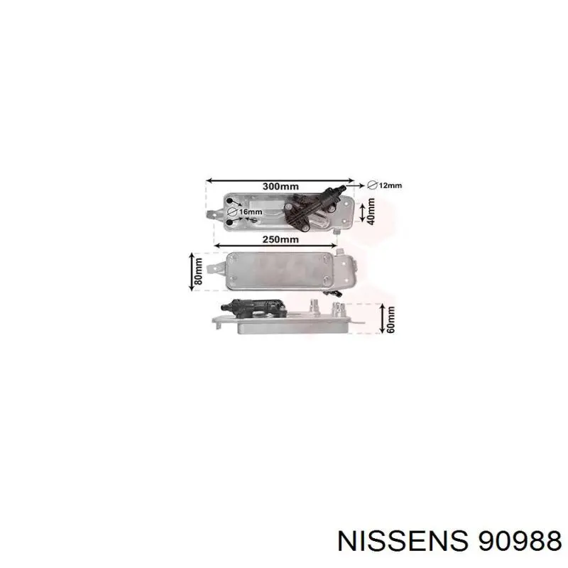 90988 Nissens радіатор охолодження, акпп
