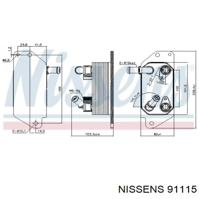 91115 Nissens радіатор охолодження, акпп