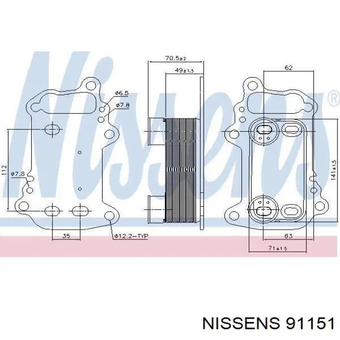 91151 Nissens радіатор масляний