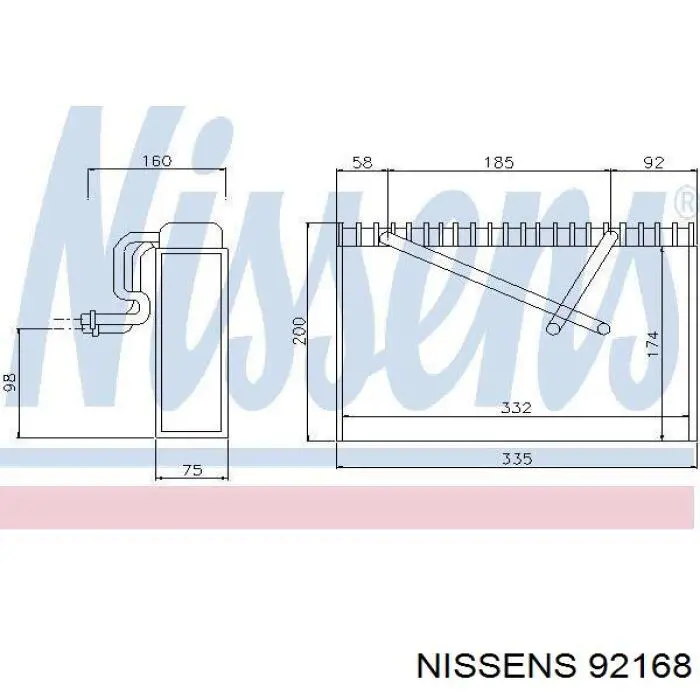 Купити 92168 Nissens Радіатор опалювача салону