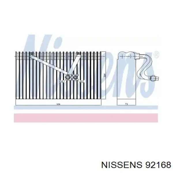 Випаровувач кондиціонера 92168 Nissens