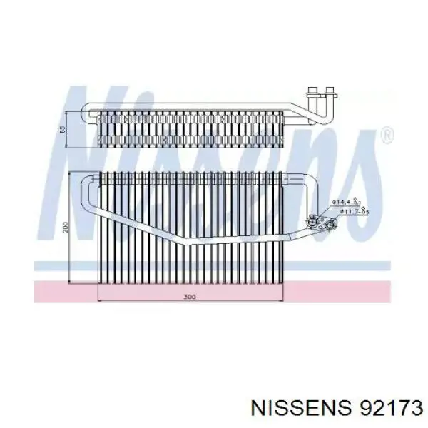 Випаровувач кондиціонера 92173 Nissens