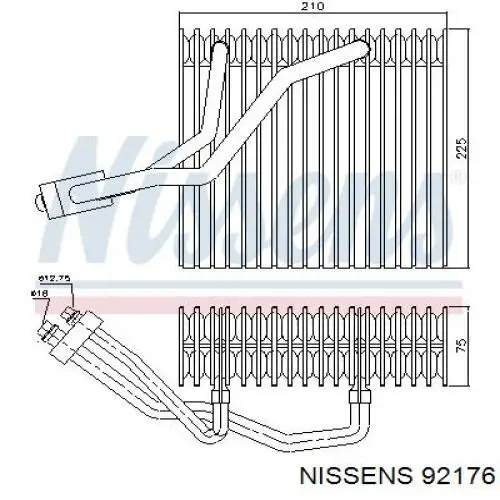 Випаровувач кондиціонера 92176 Nissens