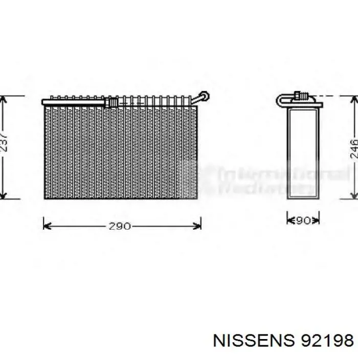 Купити 92198 Nissens Радіатор опалювача салону
