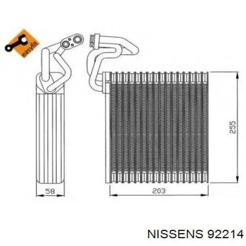 92214 Nissens Охолоджувач повітря