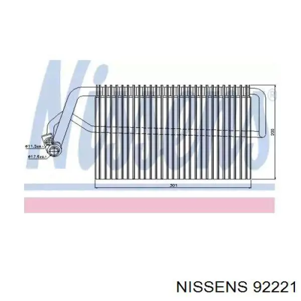 Випаровувач кондиціонера 92221 Nissens