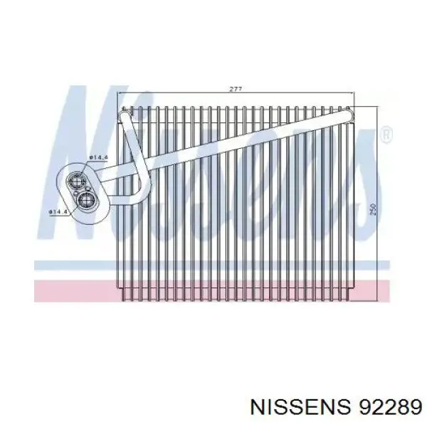 Випаровувач кондиціонера Nissens 92289 ціна, від 87.13 USD