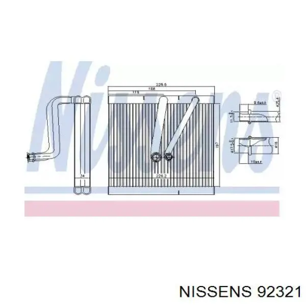 Випаровувач кондиціонера 92321 Nissens