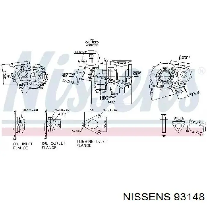 Купити 93148 Nissens Турбіна