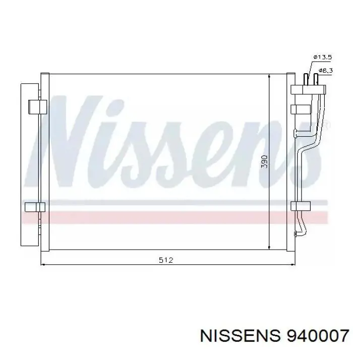 940007 Nissens радіатор кондиціонера