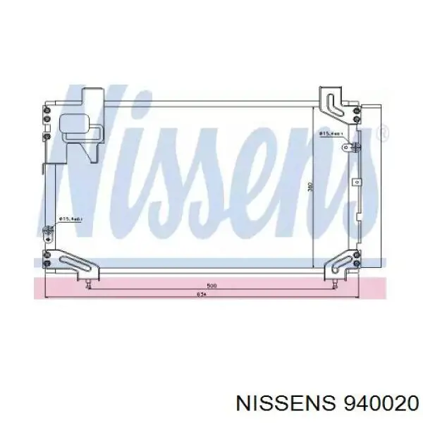 Радіатор кондиціонера 940020 Nissens