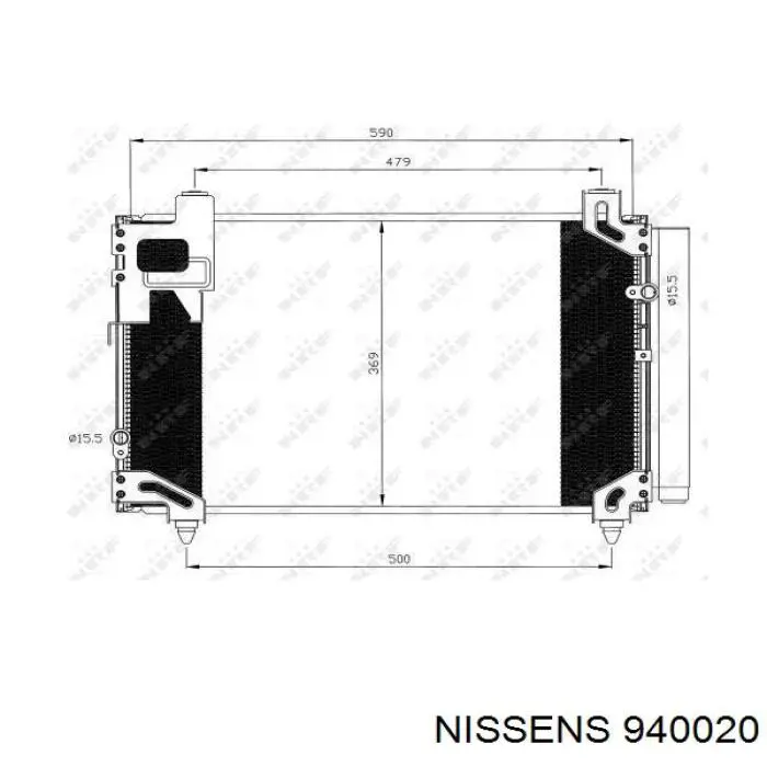 Купити 940020 Nissens Радіатор системи охолодження кондиціонера
