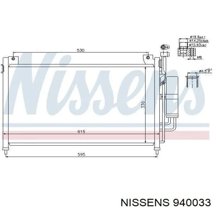 940033 Nissens радіатор кондиціонера