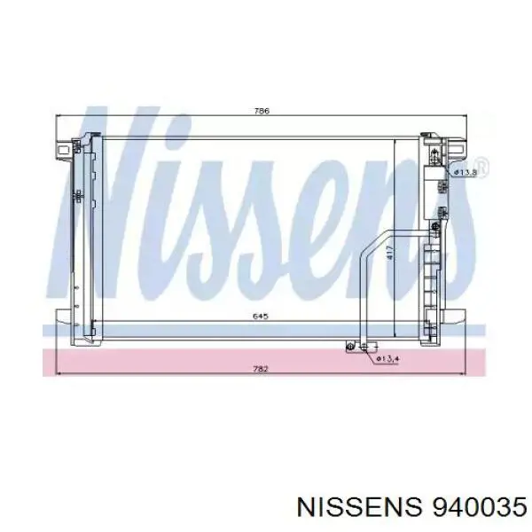 Купити 940035 Nissens Радіатор системи охолодження кондиціонера