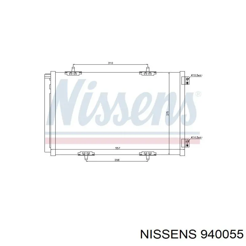 940055 Nissens радіатор кондиціонера