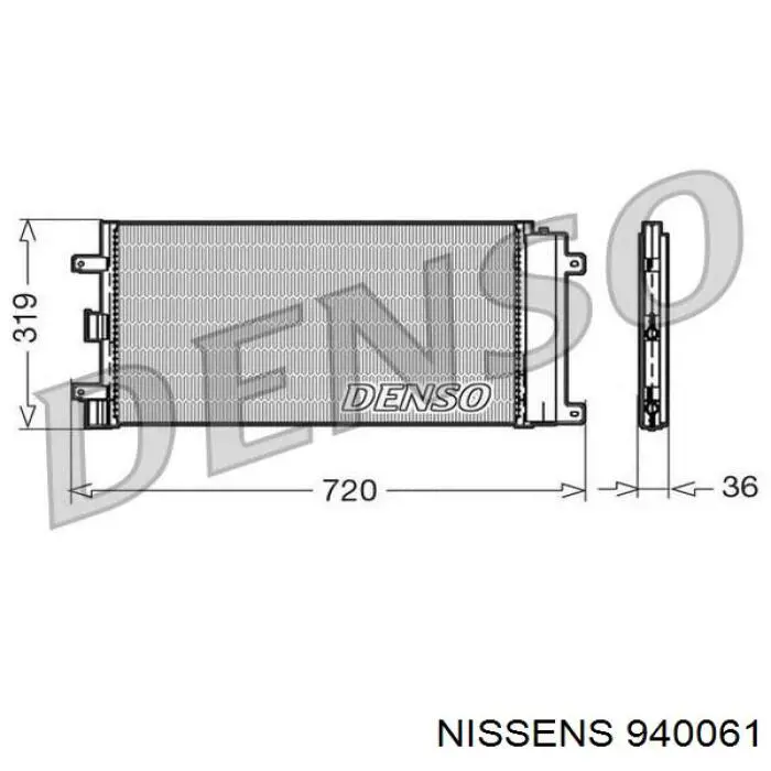 940061 Nissens радіатор кондиціонера