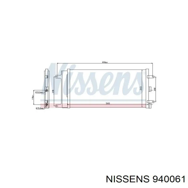 Купити 940061 Nissens Радіатор системи охолодження кондиціонера
