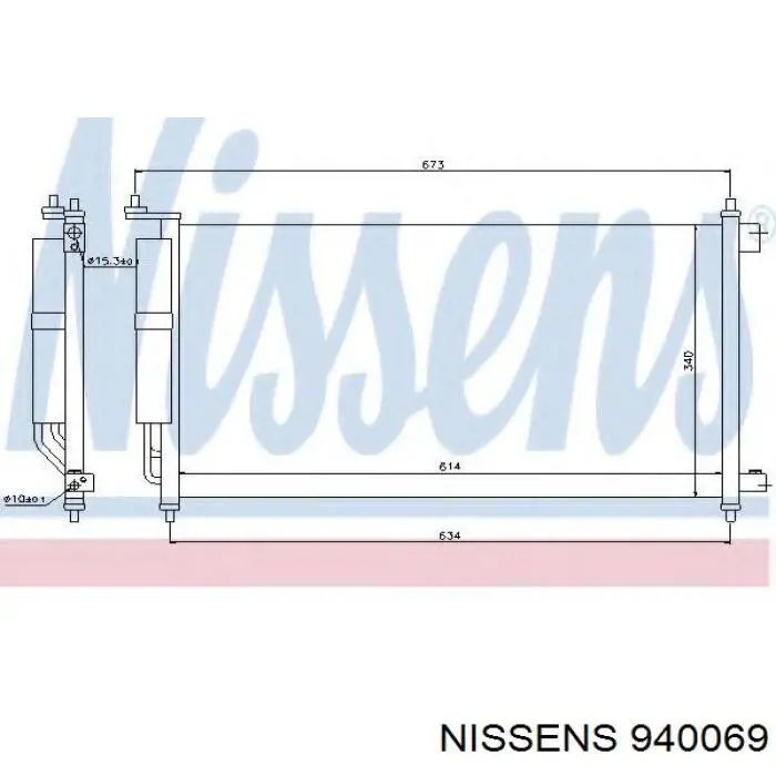 Купити 940069 Nissens Радіатор системи охолодження кондиціонера