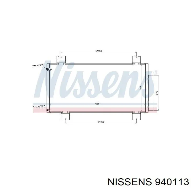 940113 Nissens радіатор кондиціонера