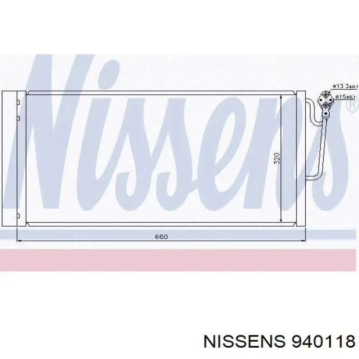 940118 Nissens радіатор кондиціонера
