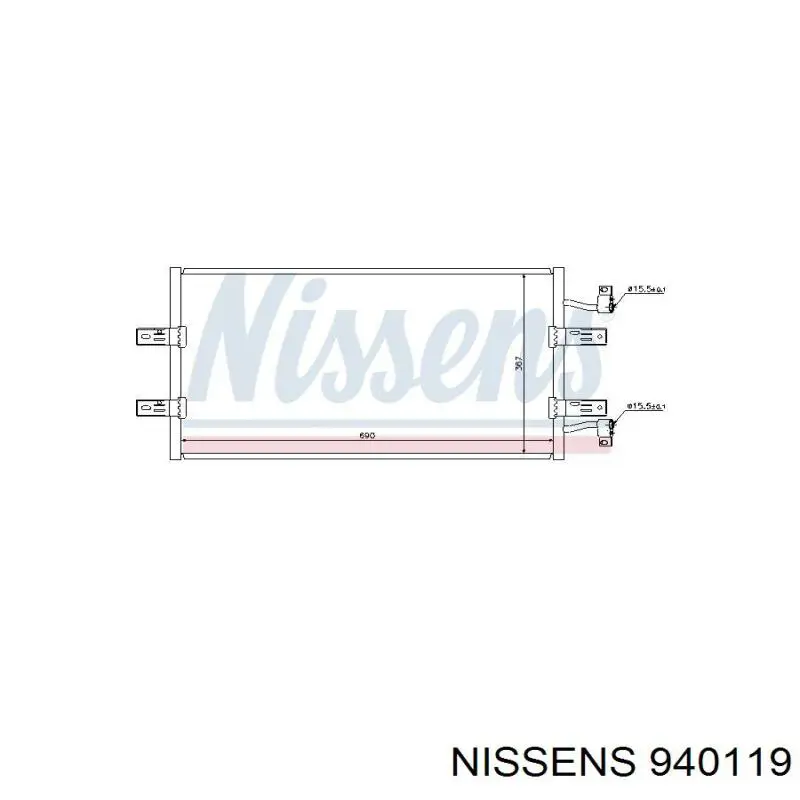 940119 Nissens радіатор кондиціонера