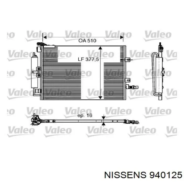 Конденсатор кондиціонера Nissens 940125 ціна, від 104.70 USD