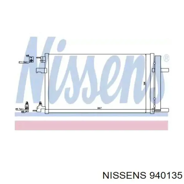 Конденсатор кондиціонера Nissens 940135 ціна, від 82.16 USD